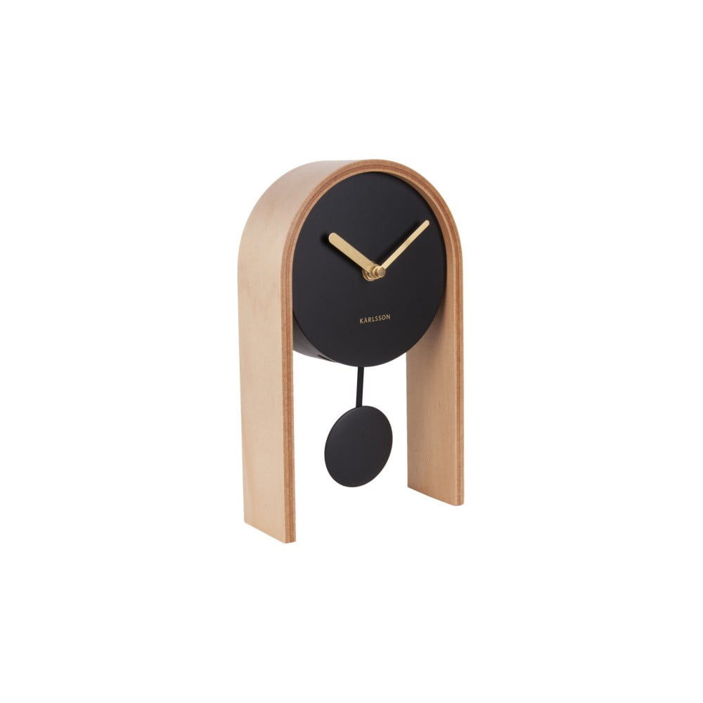E-shop Stolové hodiny s brezovým drevom Karlsson Smart Pendulum Light