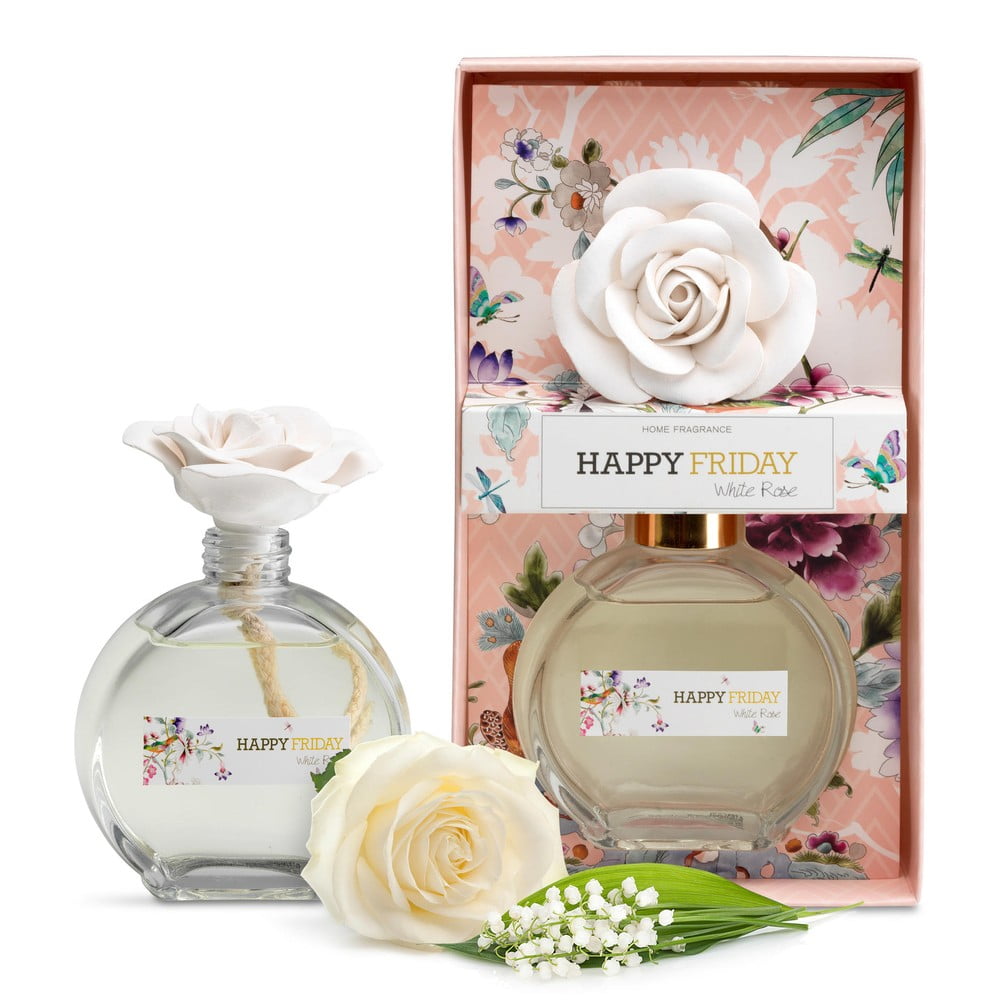 E-shop Difuzér s vôňou bielej ruže HF Living, 190 ml