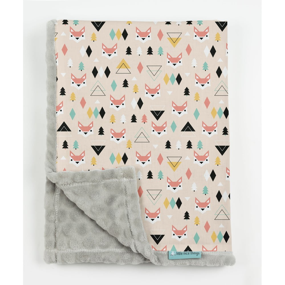 E-shop Detská deka z mikrovlákna Little Nice Things Foxes, 130 x 170 cm