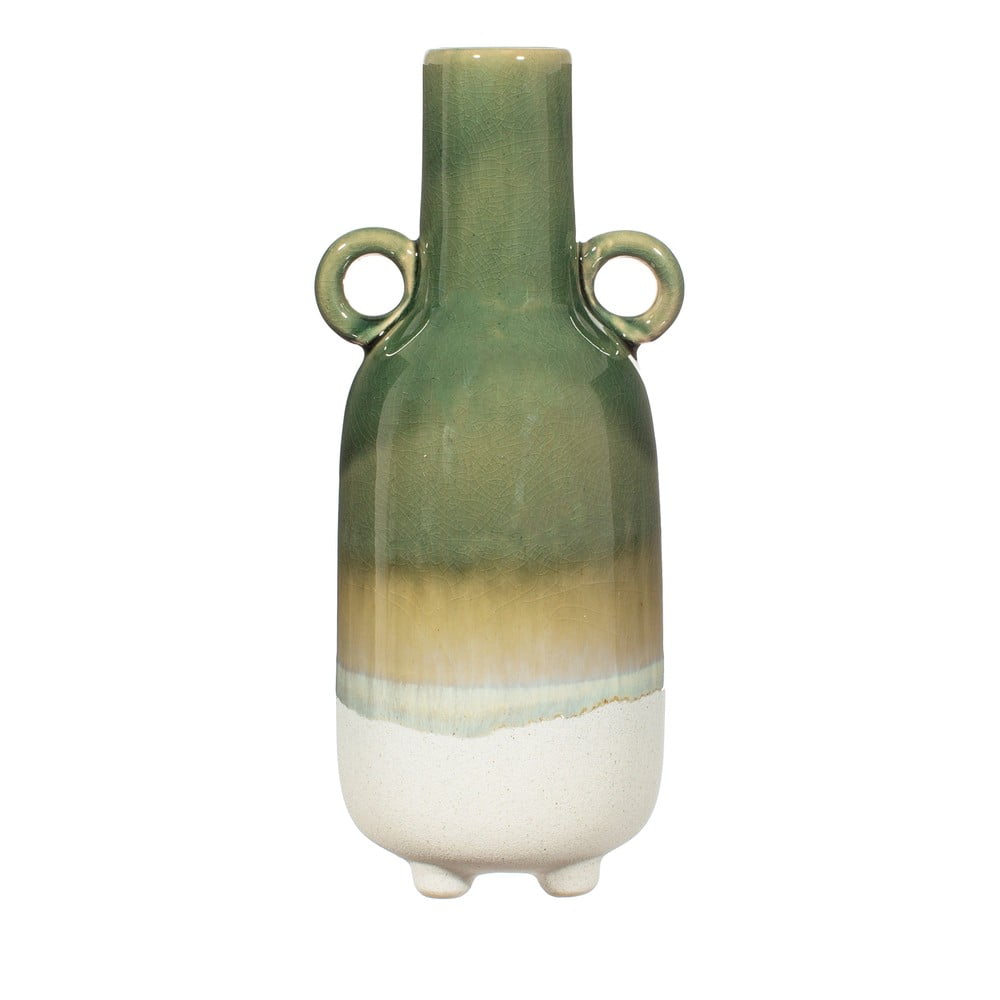 E-shop Zelená váza Sass & Belle Bohemian Home Mojave, výška 23 cm