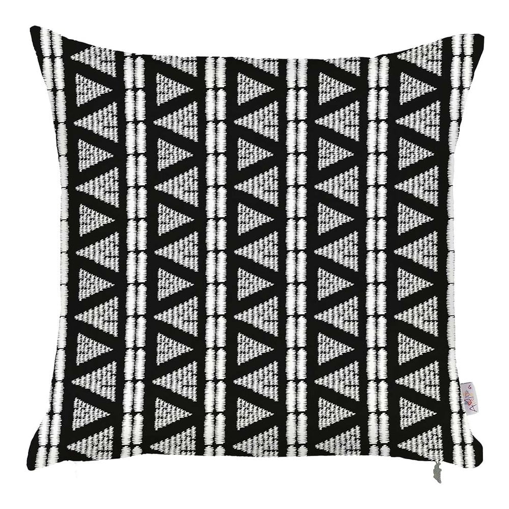 E-shop Čierno-biela obliečka na vankúš Mike & Co. NEW YORK Geometric Tribal, 43 × 43 cm