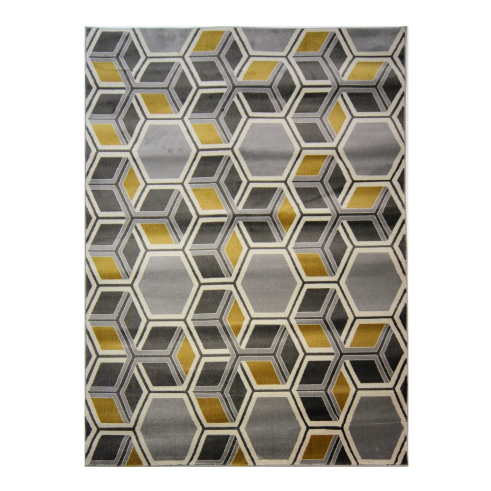 Obrázok Koberec Flair Rugs Cocktail Mimosa Grey Ochre, 120 × 170 cm