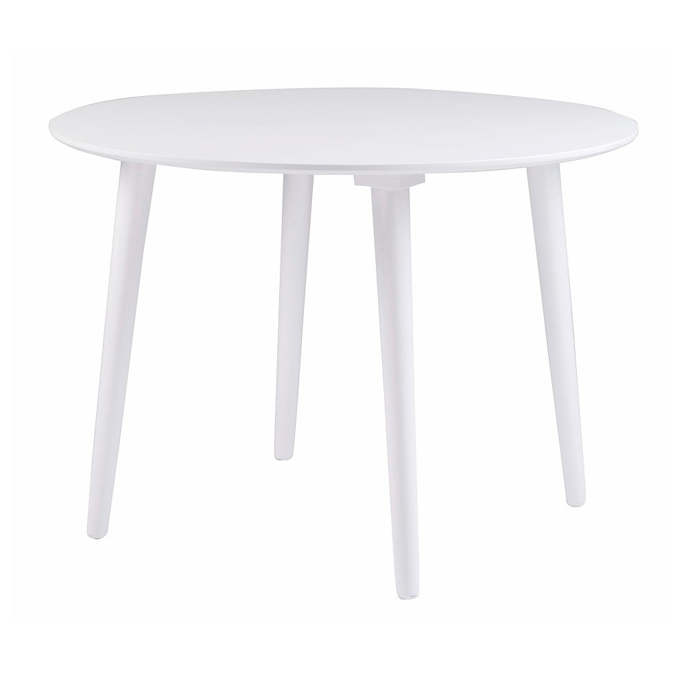 E-shop Biely jedálenský stôl z dreva kaučukovníka Rowico Lotte, ⌀ 106 cm