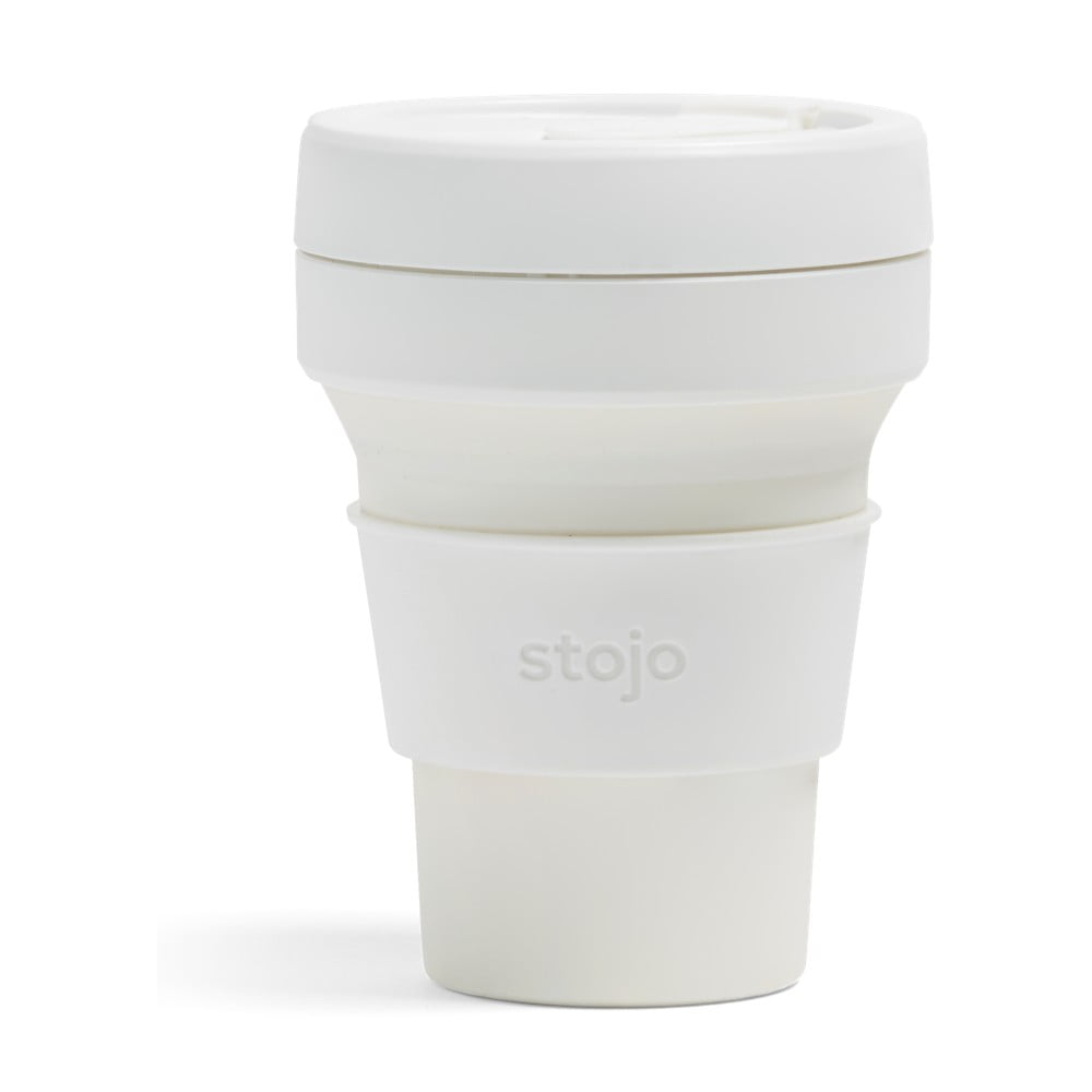 E-shop Biely skladací cestovný hrnček Stojo Pocket Cup Quartz, 355 ml
