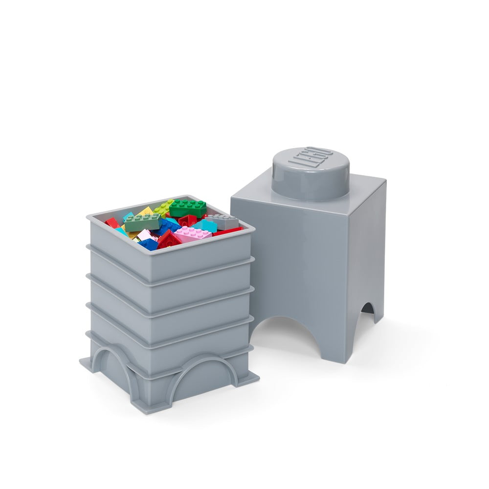 Obrázok Detský sivý úložný box LEGO® Cuboid