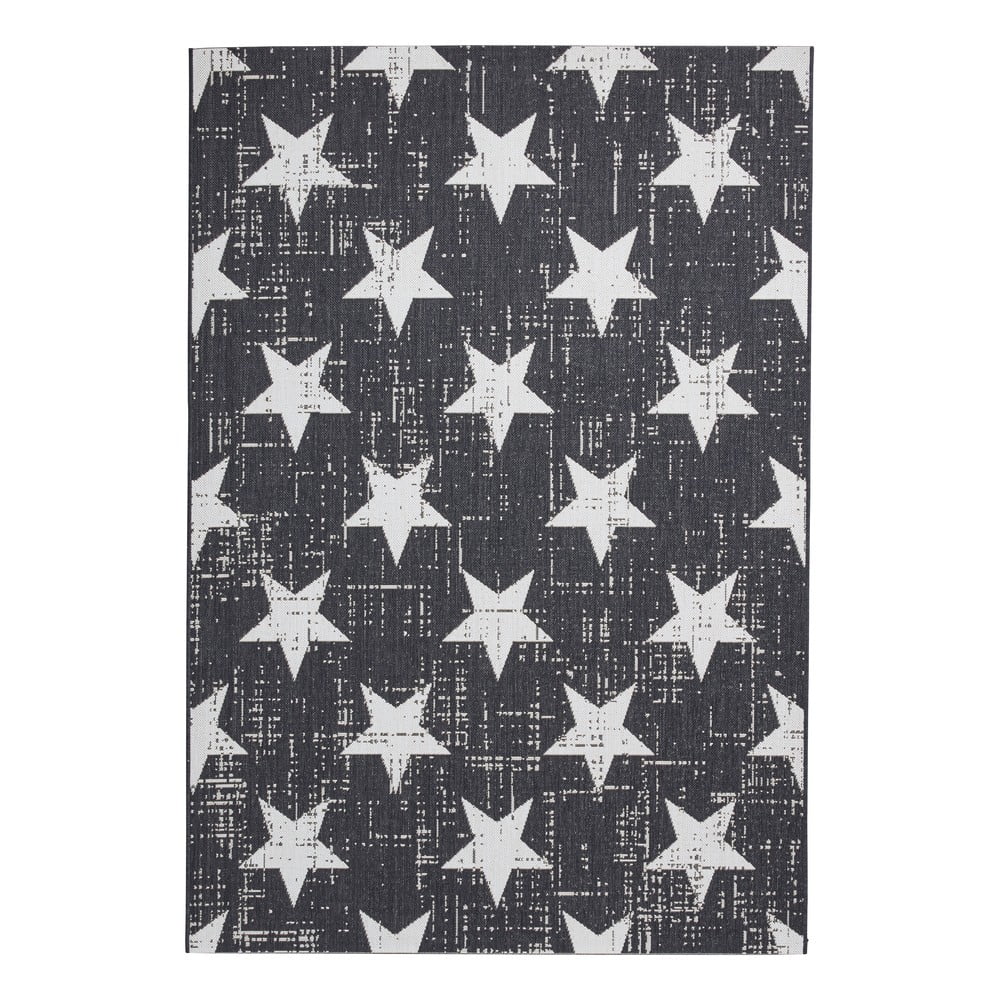 E-shop Biely/čierny vonkajší koberec 290x200 cm Santa Monica - Think Rugs