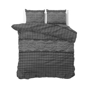 Sivé bavlnené obliečky na dvojlôžko Sleeptime Comfort Hotel, 200 × 220 cm