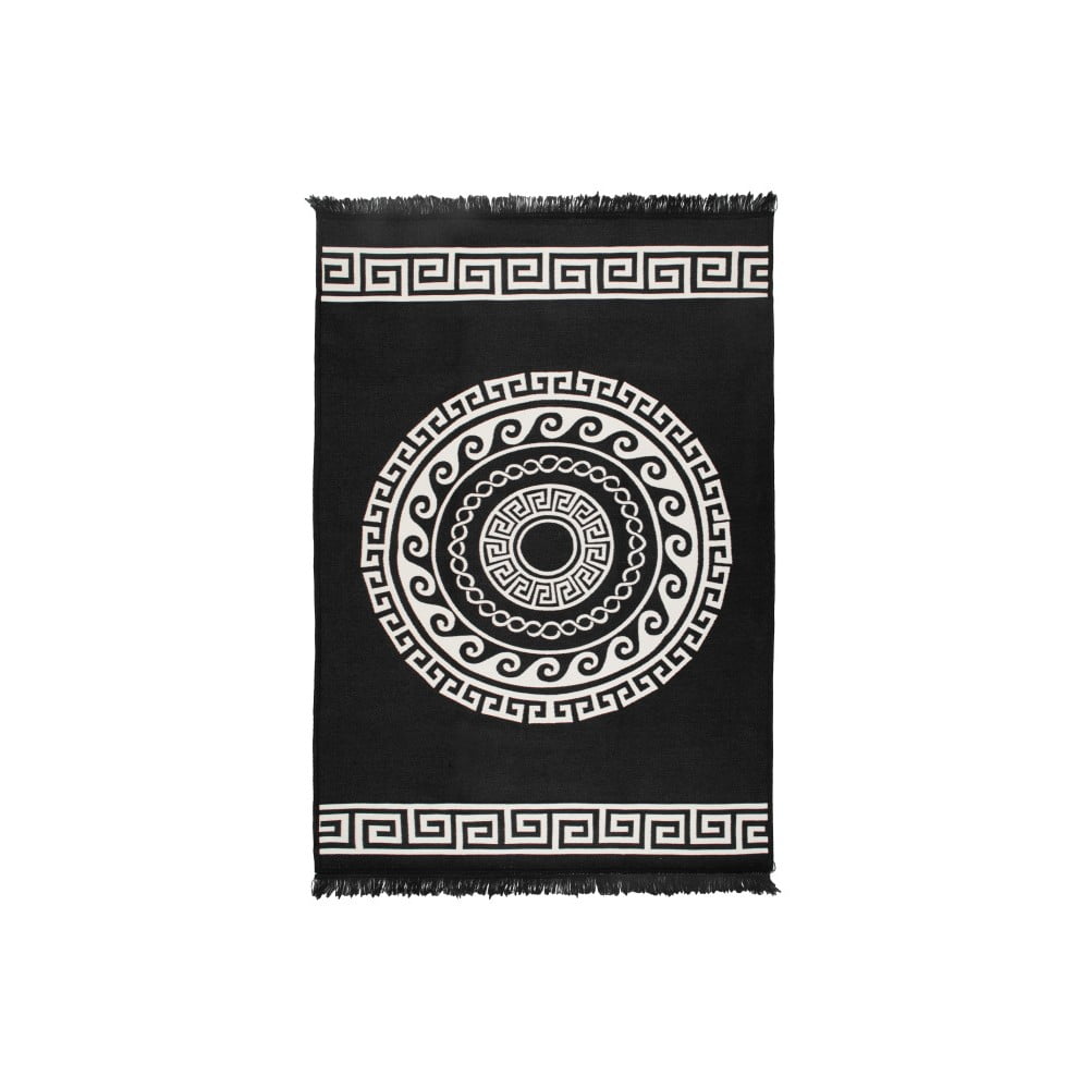 E-shop Béžovo-čierny obojstranný koberec Mandala, 120 × 180 cm