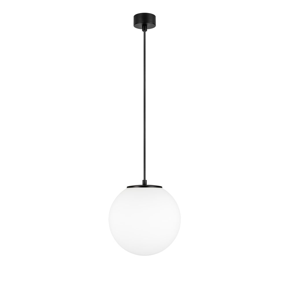 E-shop Biele závesné svietidlo s objímkou v čiernej farbe Sotto Luce TSUKI M