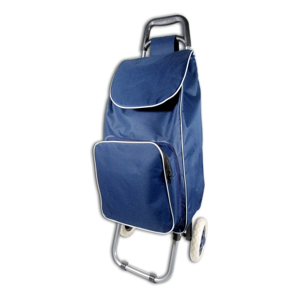 Modrý nákupný košík na kolieskach s termovreckom Jocca