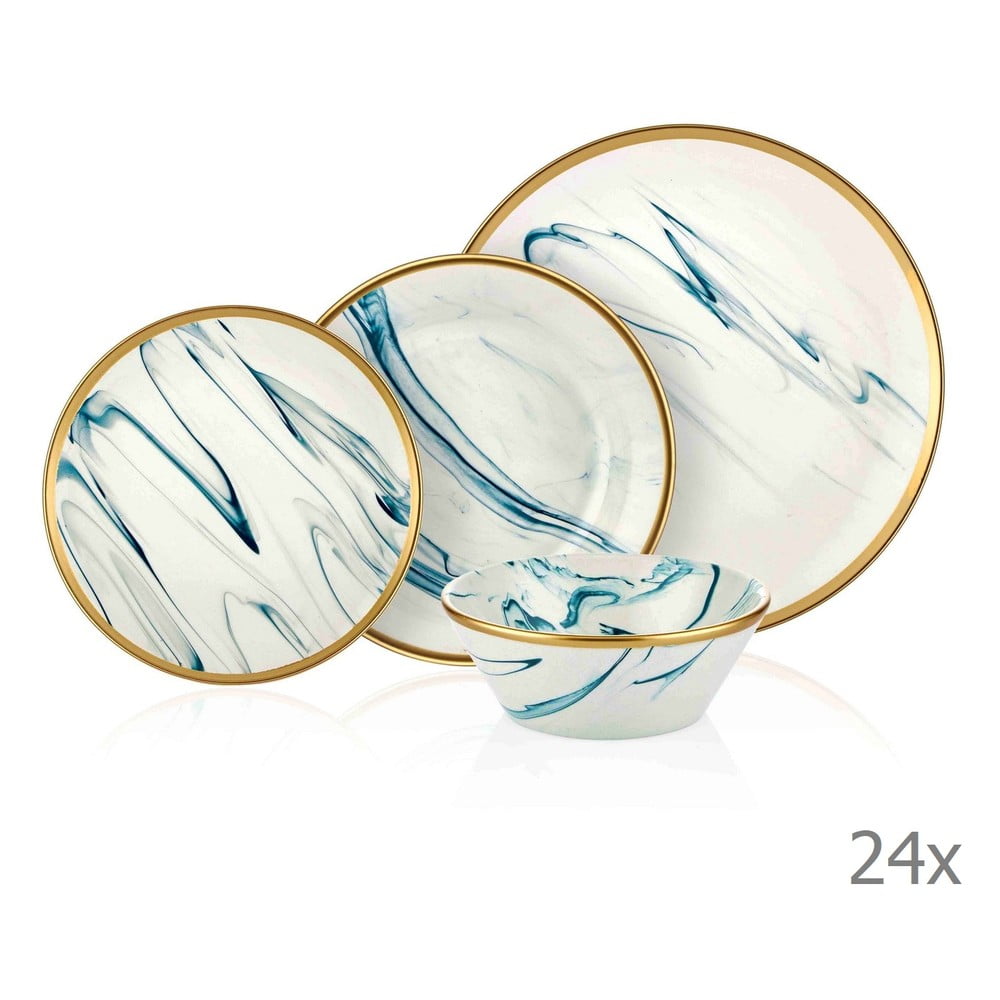 Obrázok 24-dielny set porcelánového riadu Mia Lucid Blues