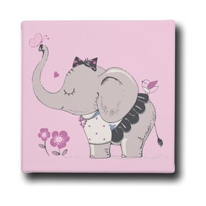 Koberec Mr. Little Fox Pink Elephant, 90 x 90 cm