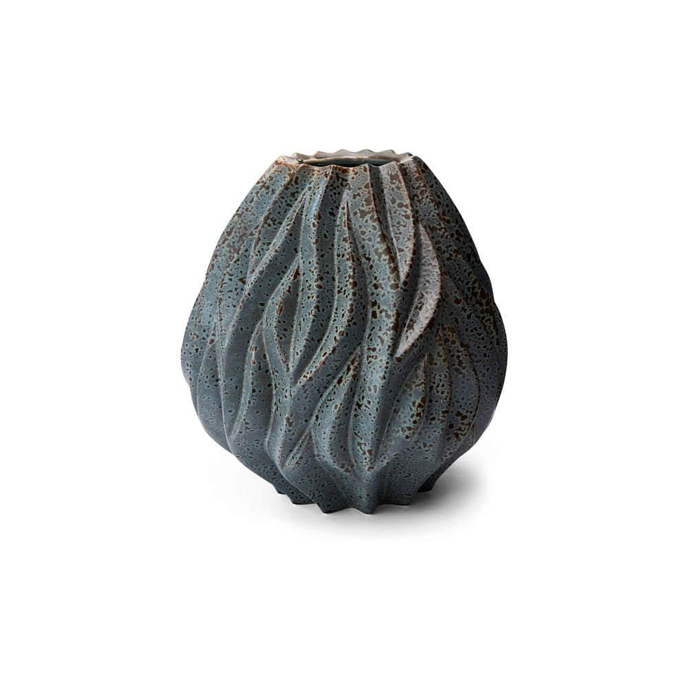 E-shop Sivá porcelánová váza Morsø Flame, výška 23 cm