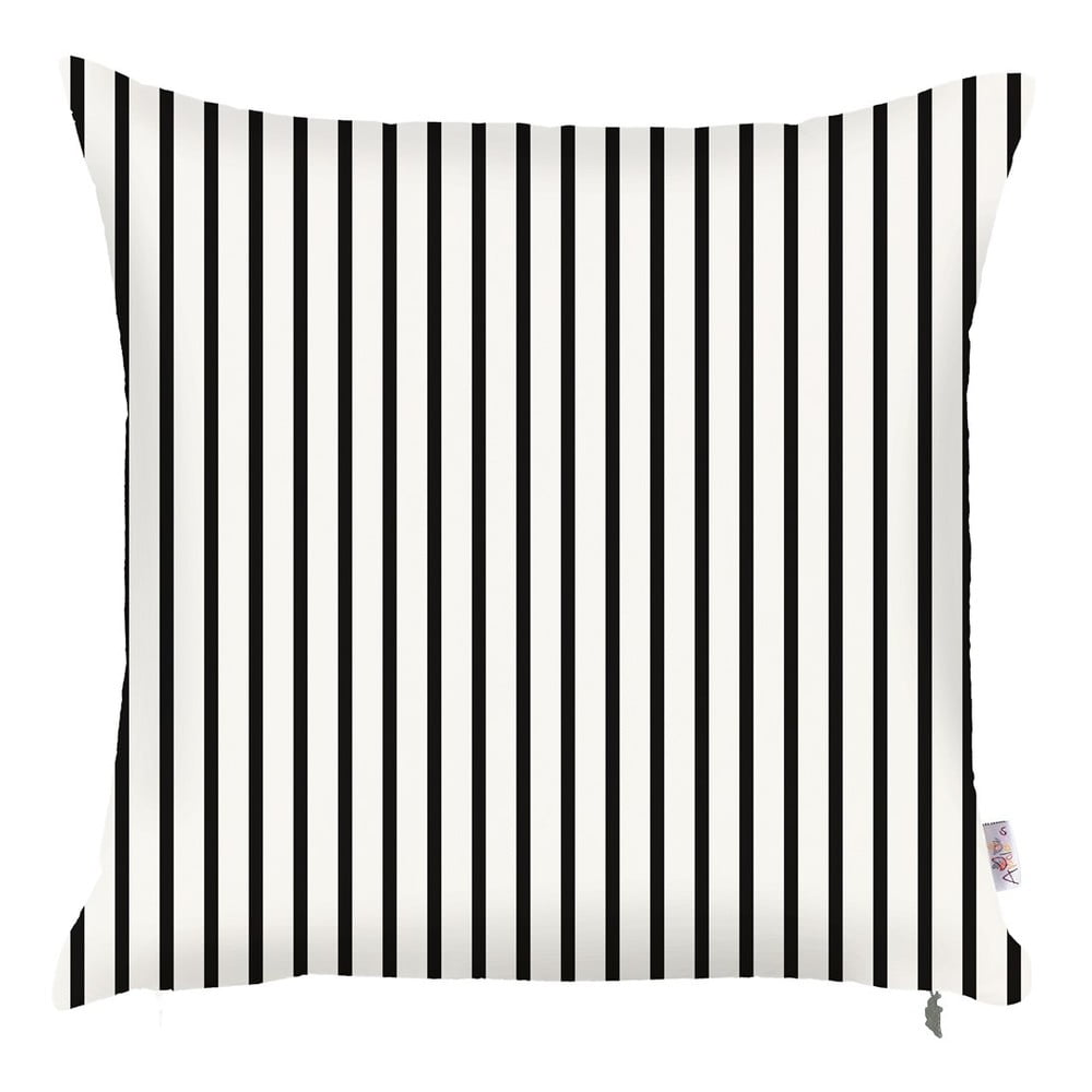 E-shop Čierno-biela obliečka na vankúš Mike & Co. NEW YORK Pinky Light Stripes, 43 × 43 cm