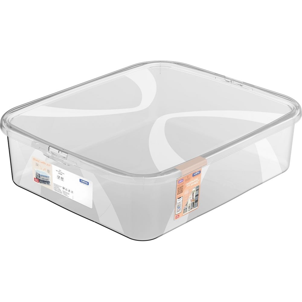 E-shop Plastový úložný box s vekom 12 l Lona - Rotho