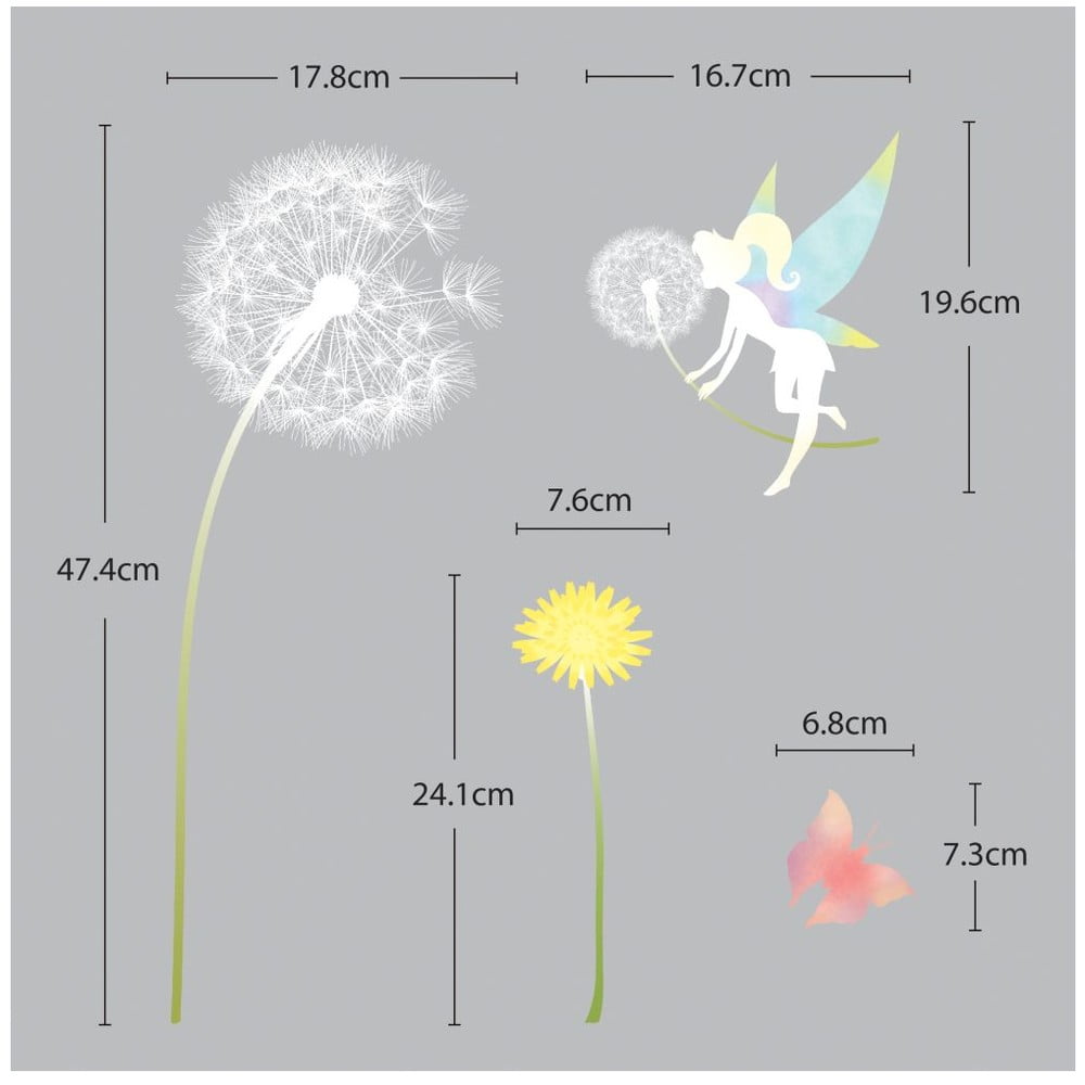 Obrázok Sada samolepiek Ambiance Dandelion and Little Fairy