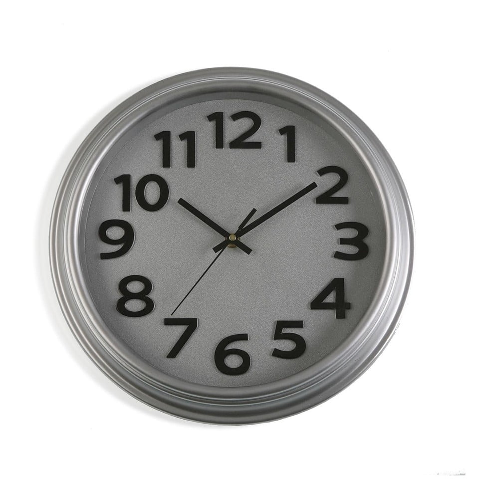 E-shop Sivé nástenné hodiny Versa In Time, ⌀ 32,7 cm