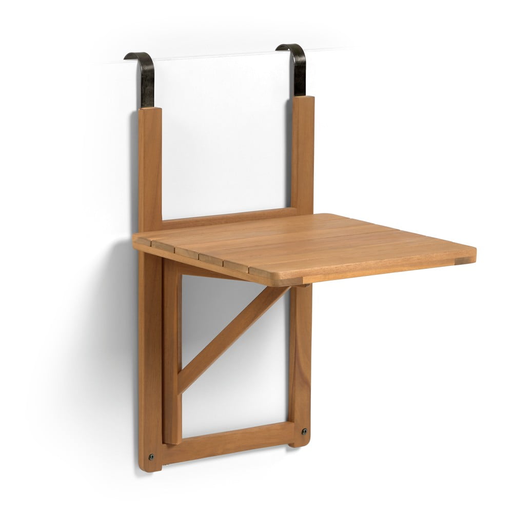 E-shop Nástenný skladací balkónový stolík z akáciového dreva Kave Home Amarilis