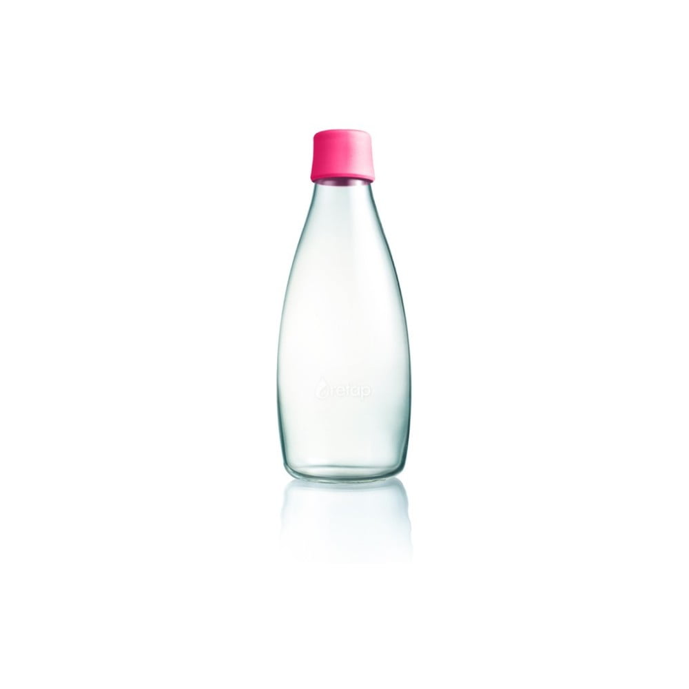 E-shop Fuchsiová sklenená fľaša ReTap s doživotnou zárukou, 800 ml