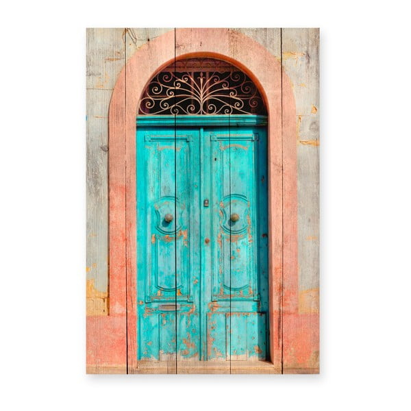 Nástenná ceduľa z borovicového dreva Really Nice Things Door, 40 × 60 cm