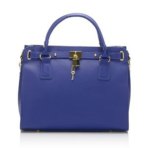 Modrá kožená kabelka Giulia Massari Clementine