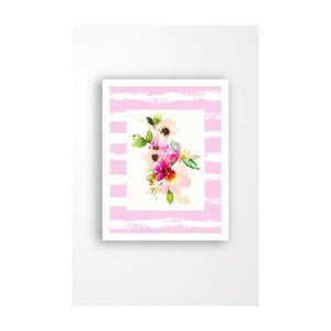 Nástenný obraz na plátne v bielom ráme Tablo Center Pink Garden, 29 × 24 cm