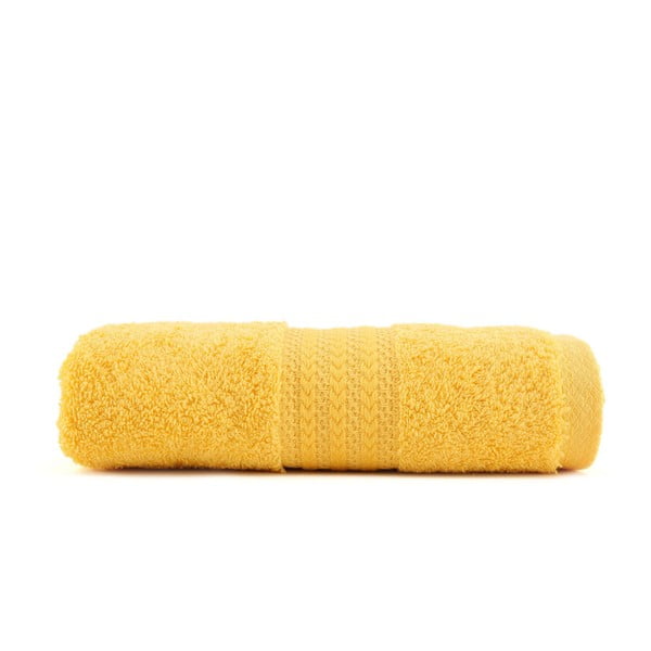 Žltý uterák z čistej bavlny Sunny, 50 x 90 cm