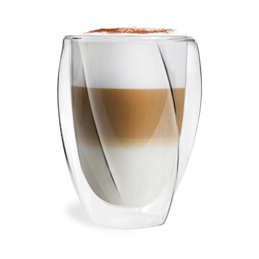 Sada 2 dvojstenných pohárov Vialli Design Latte, 300 ml