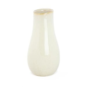 Krémovobiela keramická váza Simla Soft, výška 19 cm