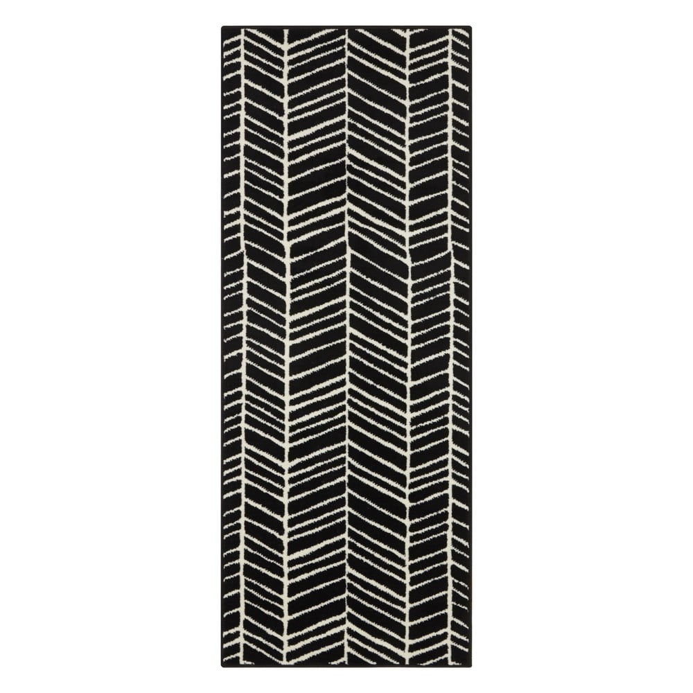 E-shop Čierny behúň Ragami Velvet, 80 x 250 cm
