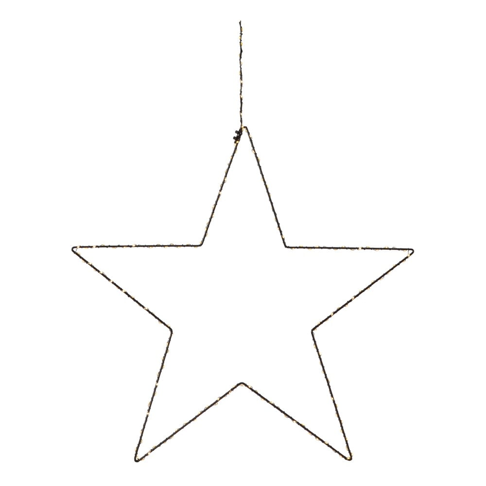 E-shop Čierna vianočná závesná svetelná dekorácia Markslöjd Alpha Star, výška 30 cm