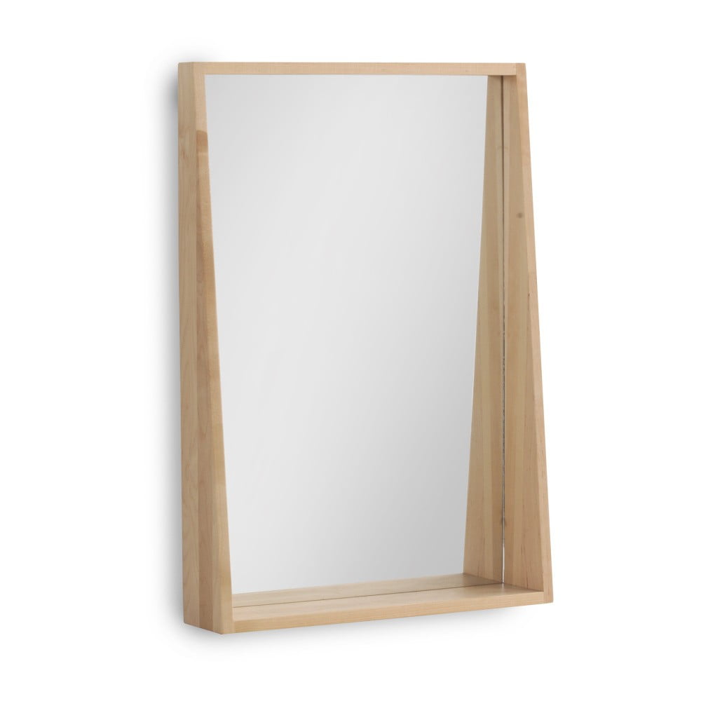 E-shop Nástenné zrkadlo z brezového dreva Geese Pure, 65 × 45 cm