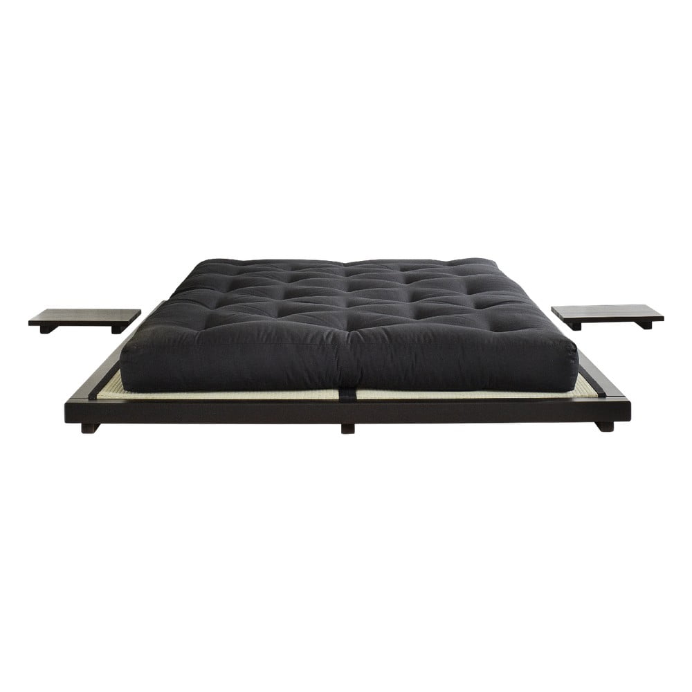 Obrázok Posteľ z borovicového dreva v čiernej farbe Karup Design Dock Bed, 193 x 213 cm