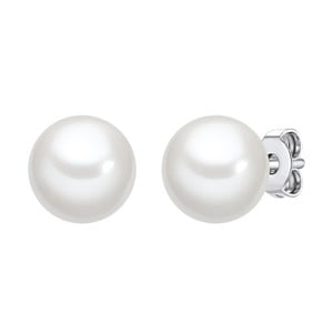 náušnice s bielou perlou Perldesse Muschel, ⌀ 8 mm