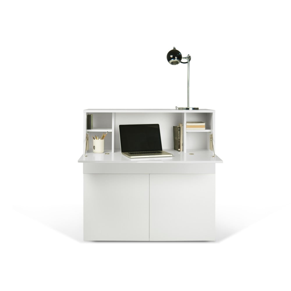 E-shop Biely pracovný stôl TemaHome Focus, 110 x 109 cm
