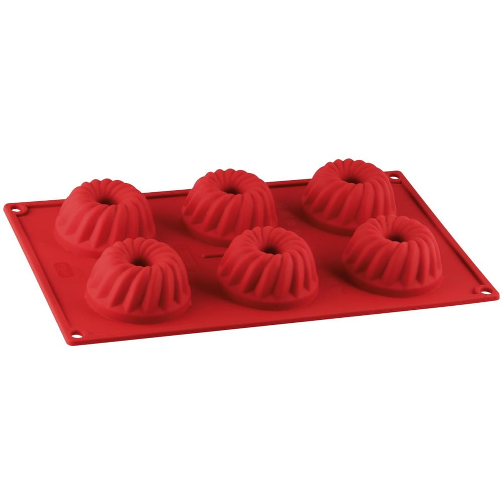 E-shop Červená silikónová forma na 6 mini báboviek Dr. Oetker Flexxibel Love