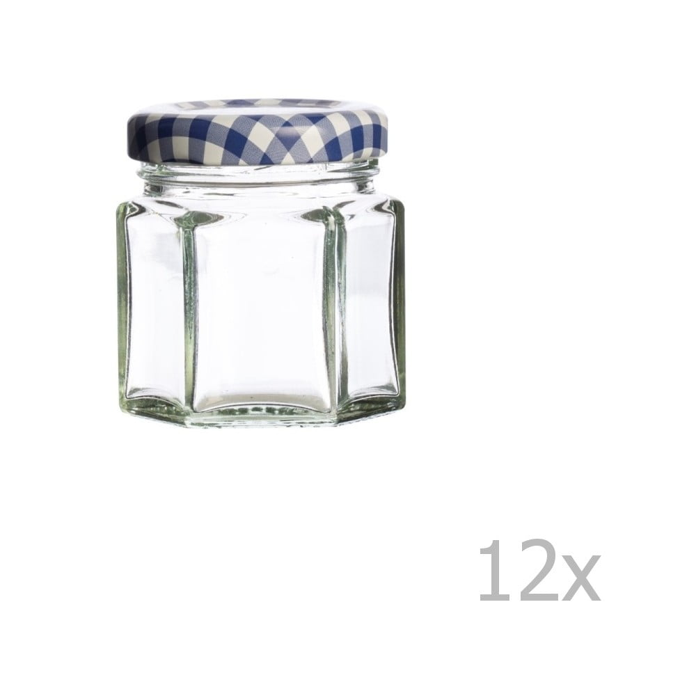 Obrázok Sada 12 zaváracích pohárov Kilner Hexagonal, 48 ml