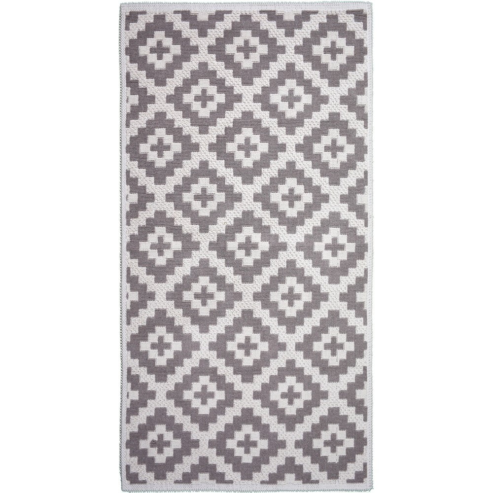 Béžový bavlnený koberec Vitaus Art, 60 × 90 cm
