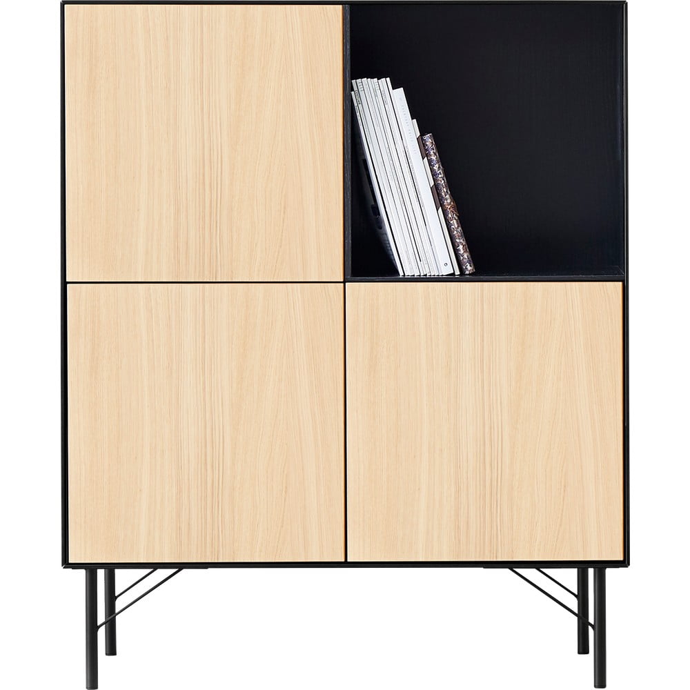 E-shop Čierna vysoká komoda 90.8x110.8 cm Edge by Hammel - Hammel Furniture