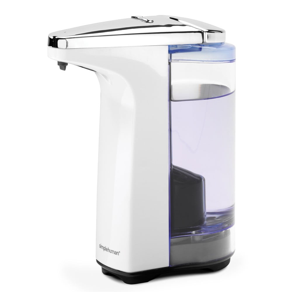 E-shop Biely automatický plastový dávkovač mydla 237 ml - simplehuman