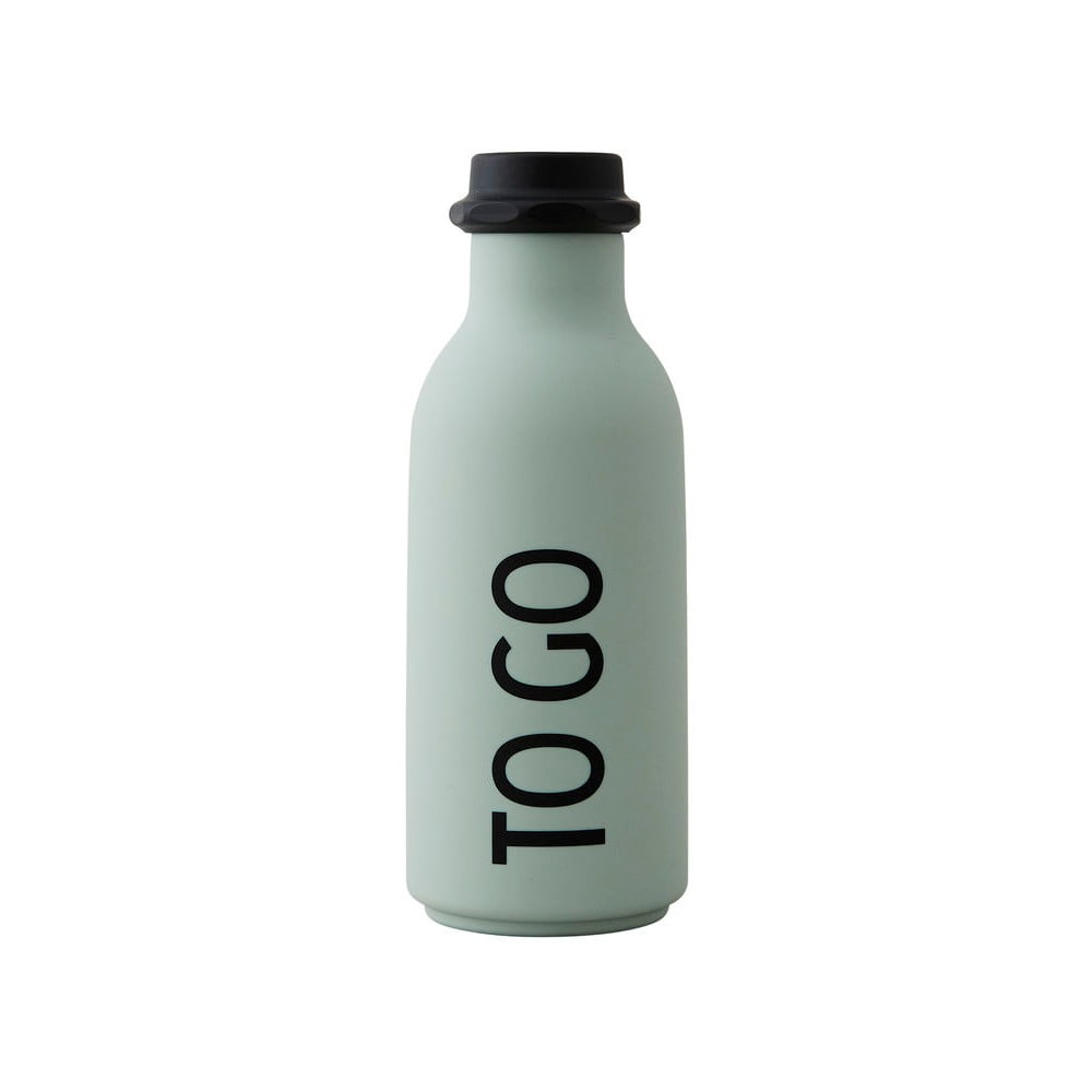 Svetlozelená fľaša na vodu Design Letters To Go, 500 ml