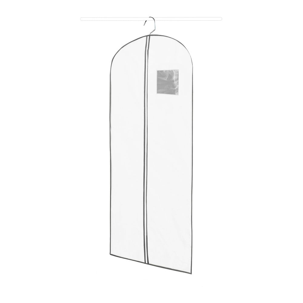 E-shop Biely závesný obal na šaty Compactor Dress, dĺžka 127 cm