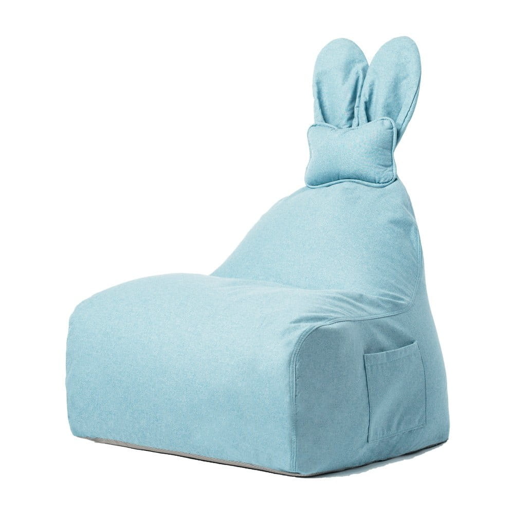 E-shop Modrý detský sedací vak The Brooklyn Kids Funny Bunny
