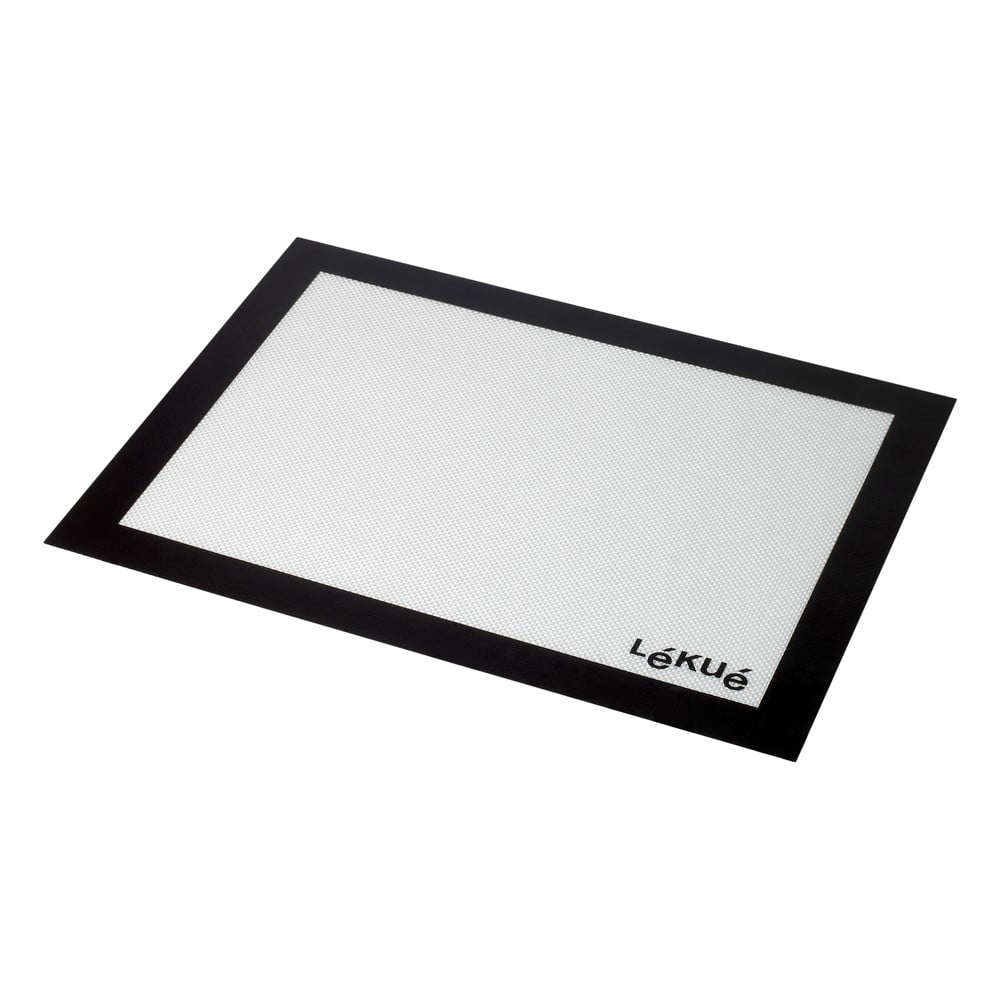 E-shop Bielo-čierna silikónová podložka na pečenie Lékué, 60 x 40 cm