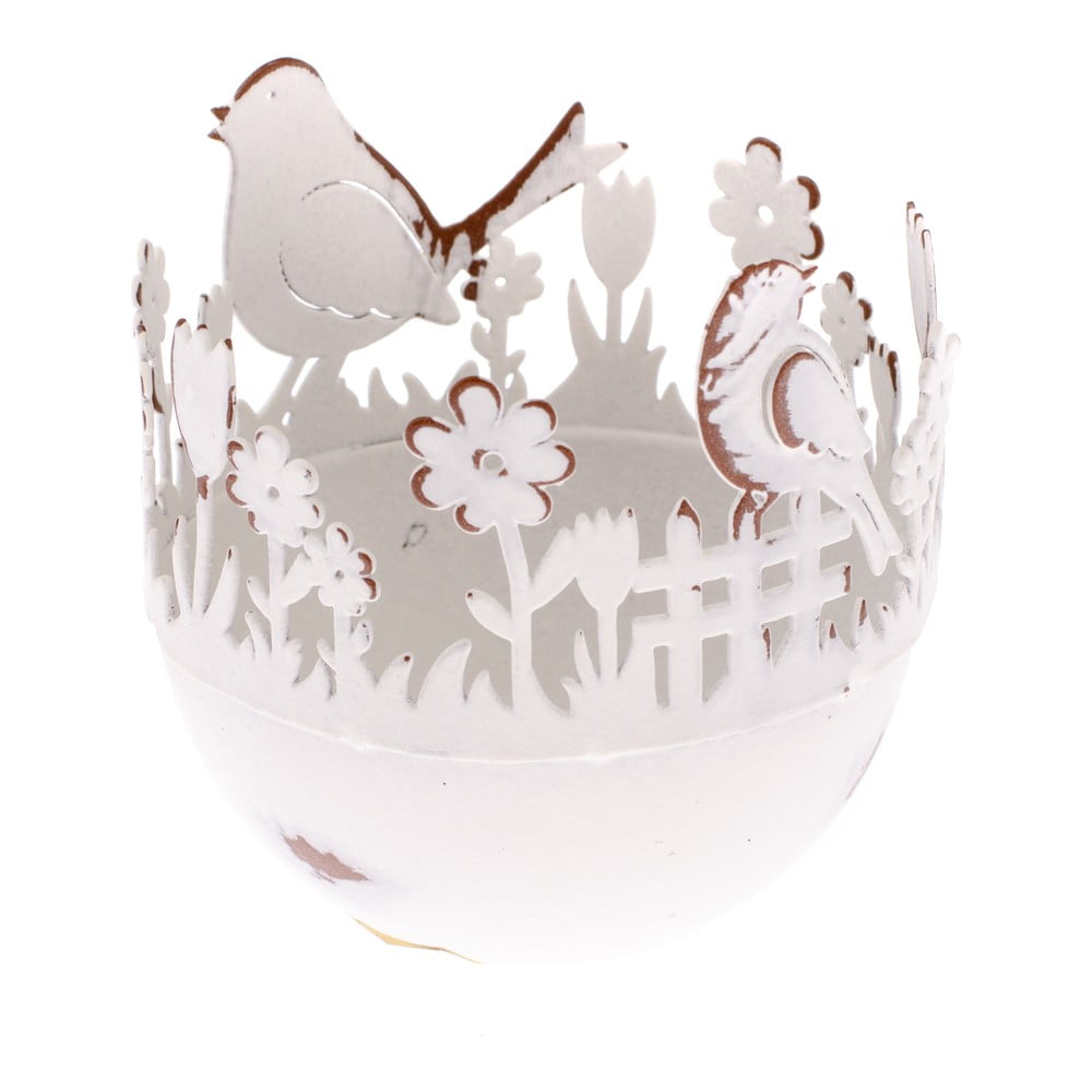 E-shop Kovový dekoratívny držiak na vajíčka s vtáčikmi Dakls