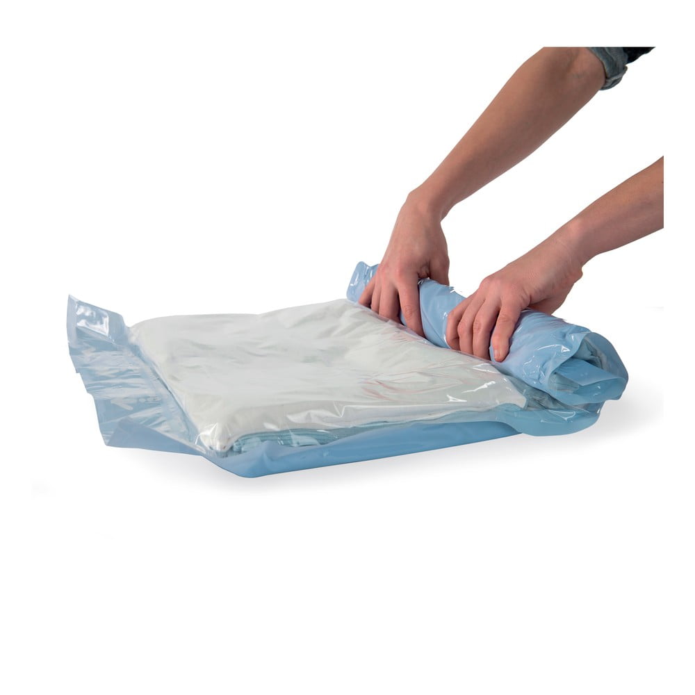 Obrázok Sada 4 zrolovateľných vakuových úložných obalov na oblečenie Compactor Roll Up Vacuum Bags, 50 x 35 cm