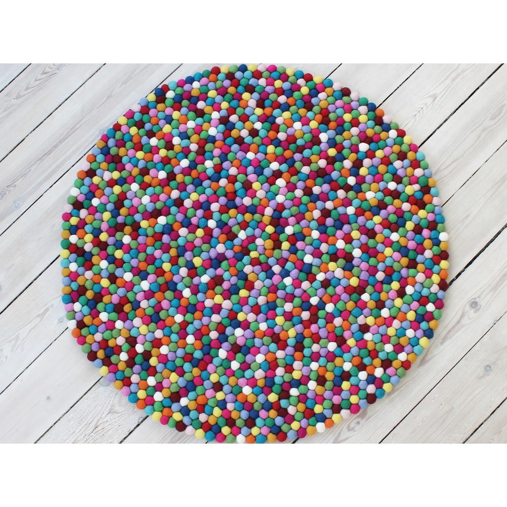 Obrázok Guľôčkový vlnený koberec Wooldot Ball rugs Multi, ⌀ 140 cm