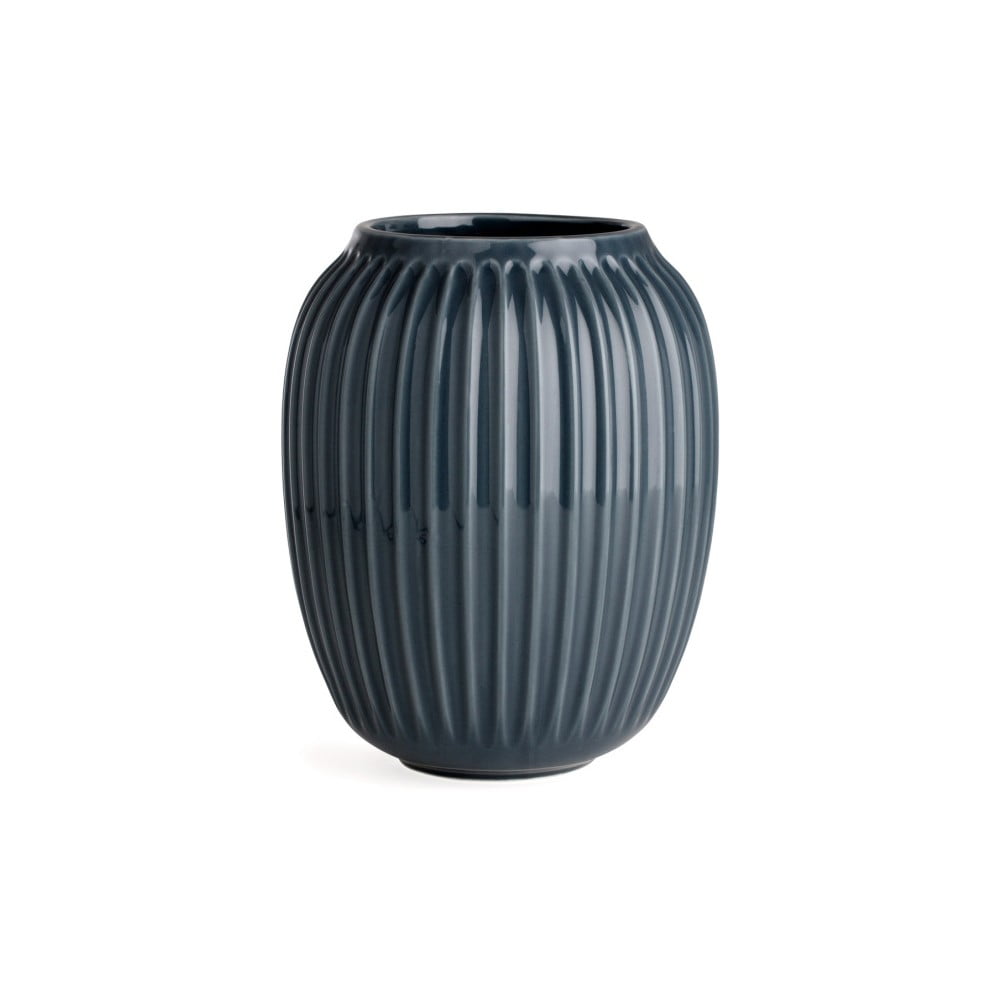 E-shop Antracitová kameninová váza Kähler Design Hammershoi, výška 20 cm