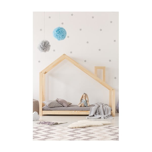 Domčeková posteľ z borovicového dreva Adeko Mila DMS, 120 × 200 cm