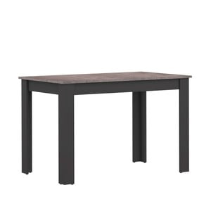 Čierny jedálenský stôl s doskou v dekore betóne Symbiosis Nice, 110 × 70 cm